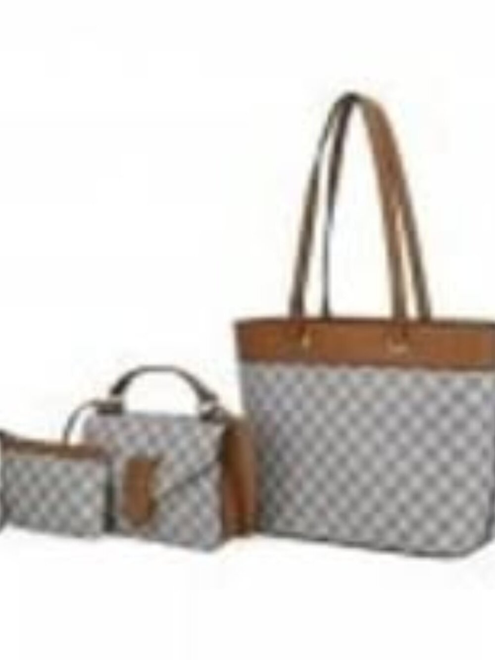 M K F Collection 3 pc tote set brand new